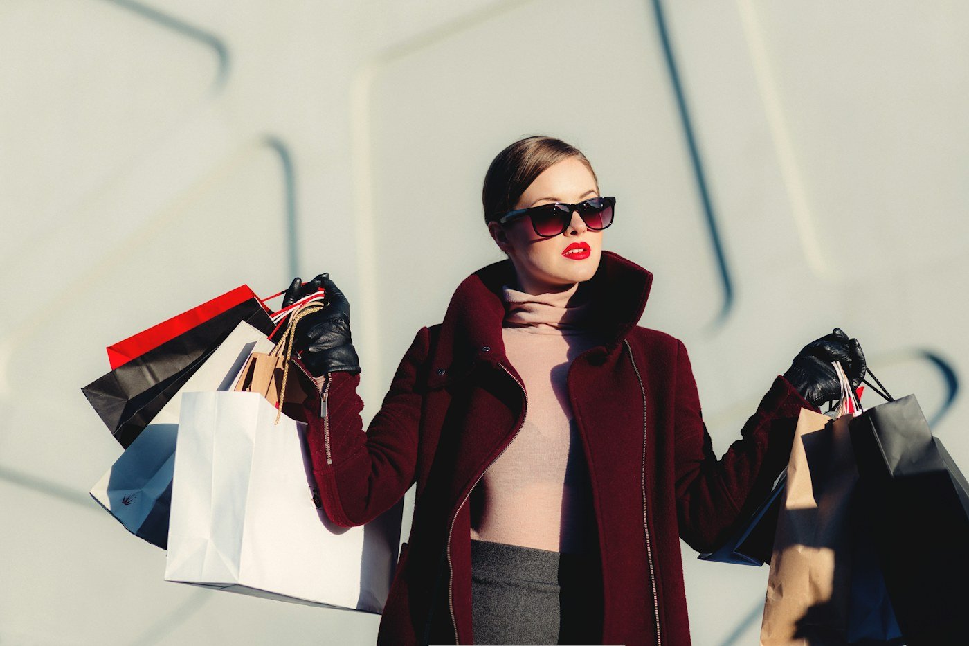 A woman in a tailored outfit exploring personal style