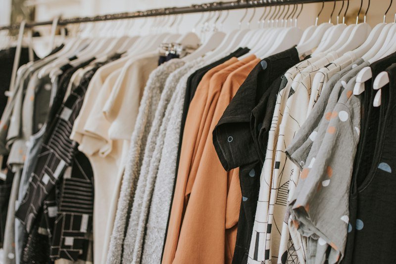 Clothing pieces selected as a starting point for an outfit